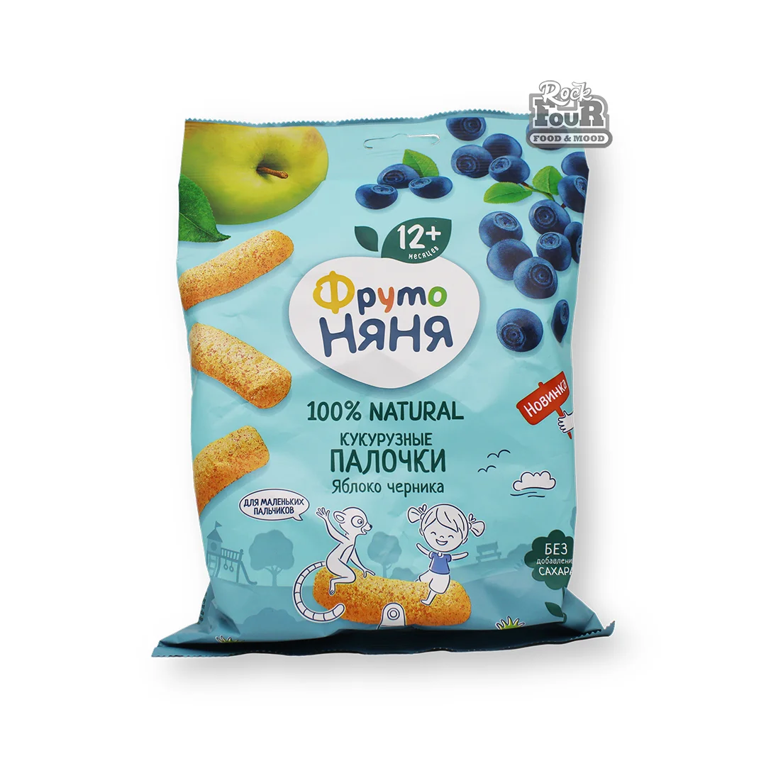 Палочки кукурузные «ФрутоНяня» с яблоками и смородиной 20г